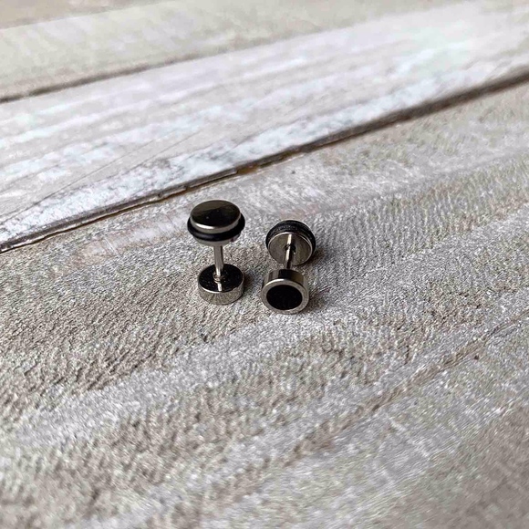 Men's Stud Earrings - Picture 2 of 7